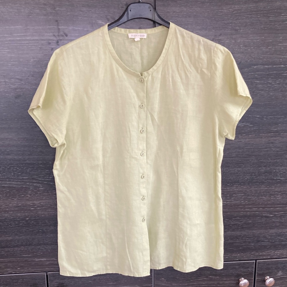 Eileen Fisher Light Green Blouse